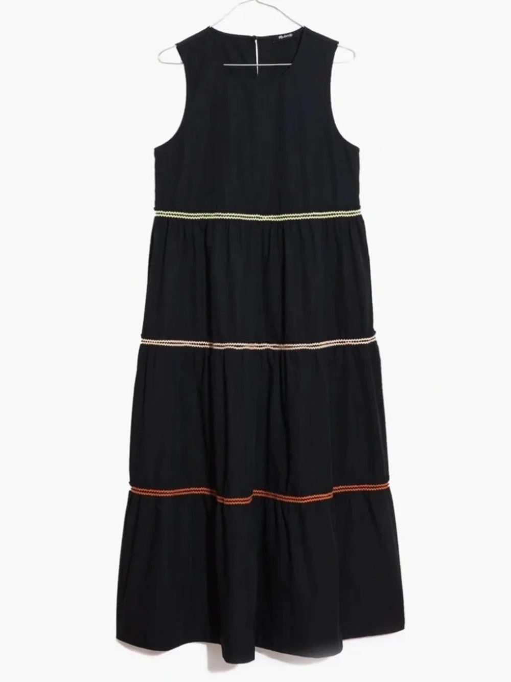 NWT Madewell Ric Rack Tiered Poplin Dress - XXS